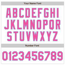 Загрузить изображение в средство просмотра галереи, Custom White Pink-Light Blue Authentic Baseball Jersey