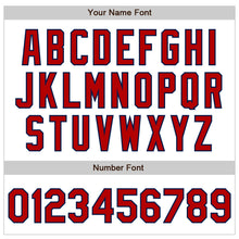 Загрузить изображение в средство просмотра галереи, Custom White Red-Navy Authentic Baseball Jersey