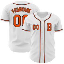 Загрузить изображение в средство просмотра галереи, Custom White Orange-Black Authentic Baseball Jersey