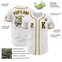 Загрузить изображение в средство просмотра галереи, Custom White Black-Gold Authentic Baseball Jersey