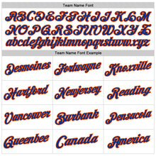 Загрузить изображение в средство просмотра галереи, Custom White Royal-Orange Authentic Throwback Basketball Jersey