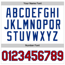 Laden Sie das Bild in den Galerie-Viewer, Custom White Red Royal-Gold Authentic Throwback Basketball Jersey