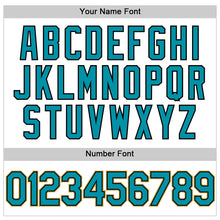 Загрузить изображение в средство просмотра галереи, Custom White Teal Black-Old Gold Authentic Throwback Basketball Jersey