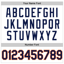 Laden Sie das Bild in den Galerie-Viewer, Custom White Navy-Orange Authentic Throwback Basketball Jersey