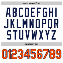 Laden Sie das Bild in den Galerie-Viewer, Custom White Orange-Navy Authentic Throwback Basketball Jersey