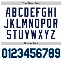 Загрузить изображение в средство просмотра галереи, Custom White Navy-Teal Authentic Throwback Basketball Jersey