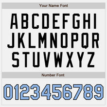 Load image into Gallery viewer, Custom White Light Blue-Black Authentic Baseball Jersey