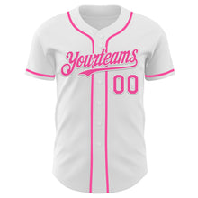 Загрузить изображение в средство просмотра галереи, Custom White Pink Authentic Baseball Jersey