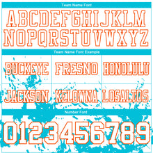 Загрузить изображение в средство просмотра галереи, Custom White Lakes Blue-Orange 3D Pattern Splash Authentic Football Jersey