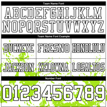Charger l'image dans la galerie, Custom White Neon Green-Black 3D Pattern Splash Authentic Football Jersey