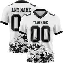 Загрузить изображение в средство просмотра галереи, Custom White Black-Gray 3D Pattern Splash Authentic Football Jersey