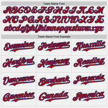 Load image into Gallery viewer, Custom White Red Royal-Gold Authentic Baseball Jersey
