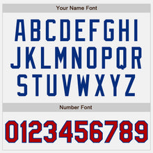 Load image into Gallery viewer, Custom White Red Royal-Gold Authentic Baseball Jersey