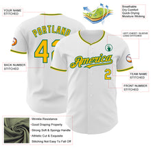 Charger l'image dans la galerie, Custom White Gold-Kelly Green Authentic Baseball Jersey