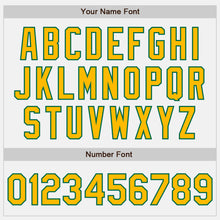 Charger l'image dans la galerie, Custom White Gold-Kelly Green Authentic Baseball Jersey