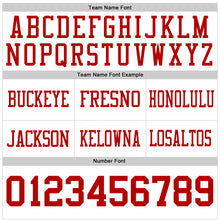 Load image into Gallery viewer, Custom White Red Authentic Football Jersey