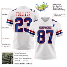 Загрузить изображение в средство просмотра галереи, Custom White Royal-Red Authentic Football Jersey