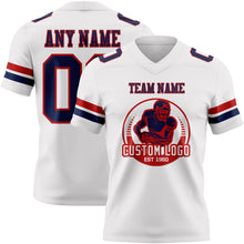 Загрузить изображение в средство просмотра галереи, Custom White Navy-Red Authentic Football Jersey