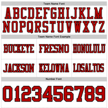 Load image into Gallery viewer, Custom White Red-Black Authentic Football Jersey