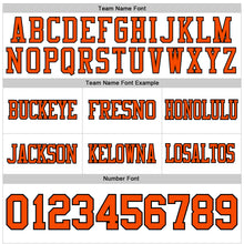 Load image into Gallery viewer, Custom White Orange-Black Authentic Football Jersey