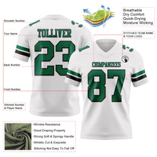 Load image into Gallery viewer, Custom White Kelly Green-Black Authentic Football Jersey