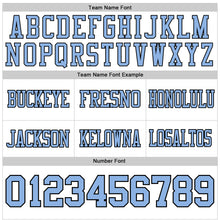 Load image into Gallery viewer, Custom White Light Blue-Black Authentic Football Jersey
