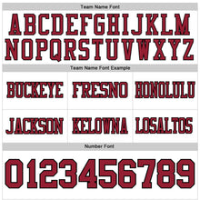 Load image into Gallery viewer, Custom White Cardinal-Black Authentic Football Jersey