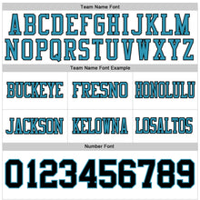 Load image into Gallery viewer, Custom White Black-Panther Blue Authentic Football Jersey