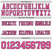 Load image into Gallery viewer, Custom White Pink-Black Authentic Football Jersey