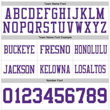 Load image into Gallery viewer, Custom White Purple Authentic Football Jersey