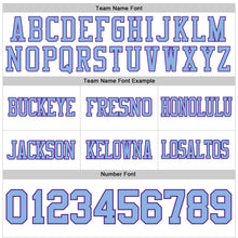 Load image into Gallery viewer, Custom White Light Blue-Purple Authentic Football Jersey