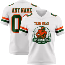 Load image into Gallery viewer, Custom White Green-Orange Authentic Football Jersey
