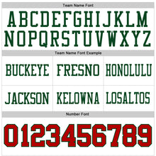 Load image into Gallery viewer, Custom White Red-Green Authentic Football Jersey