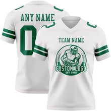 Загрузить изображение в средство просмотра галереи, Custom White Kelly Green Authentic Football Jersey