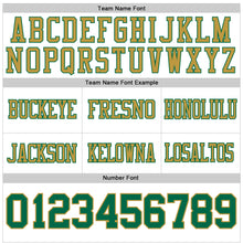 Загрузить изображение в средство просмотра галереи, Custom White Kelly Green-Old Gold Authentic Football Jersey