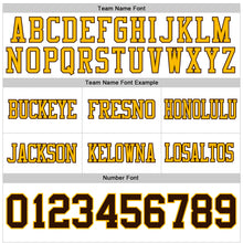 Load image into Gallery viewer, Custom White Brown-Gold Authentic Football Jersey