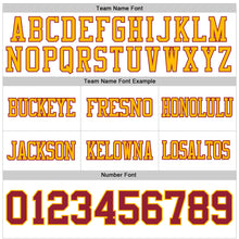 Load image into Gallery viewer, Custom White Burgundy-Gold Authentic Football Jersey