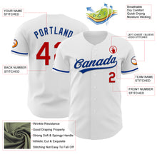 Load image into Gallery viewer, Custom White Red-Royal Authentic Baseball Jersey