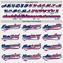 Load image into Gallery viewer, Custom White USA Flag-Navy Authentic Baseball Jersey