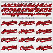 Charger l'image dans la galerie, Custom White Fire Red-Black Authentic Baseball Jersey