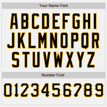 Load image into Gallery viewer, Custom Stitched White Black-Gold Baseball Pullover Sweatshirt Hoodie