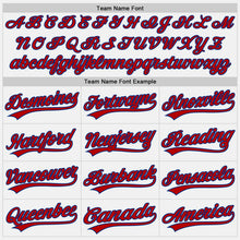 Load image into Gallery viewer, Custom White Red-Royal Authentic Baseball Jersey