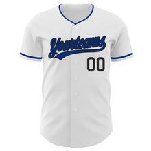 Charger l'image dans la galerie, Custom White Royal-Black Authentic Baseball Jersey
