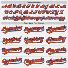 Load image into Gallery viewer, Custom White Orange-Royal Authentic Baseball Jersey