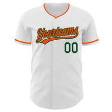 Charger l'image dans la galerie, Custom White Orange-Green Authentic Baseball Jersey