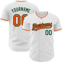 Charger l'image dans la galerie, Custom White Orange-Green Authentic Baseball Jersey
