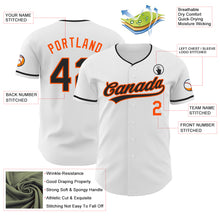 Charger l'image dans la galerie, Custom White Black-Orange Authentic Baseball Jersey