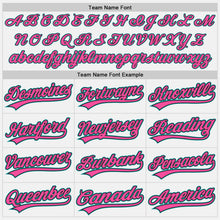Charger l'image dans la galerie, Custom White Teal Black-Pink Authentic Baseball Jersey