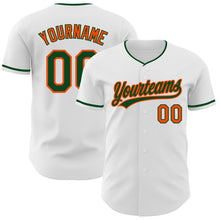 Charger l'image dans la galerie, Custom White Green-Orange Authentic Baseball Jersey