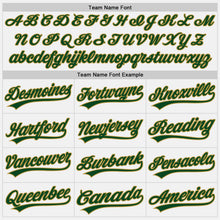 Laden Sie das Bild in den Galerie-Viewer, Custom White Green-Old Gold Authentic Baseball Jersey